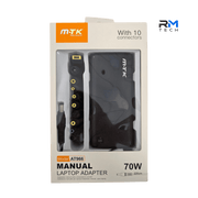 MTK AT966 70W Universal Manual Laptop Adapter with 10 Connectors