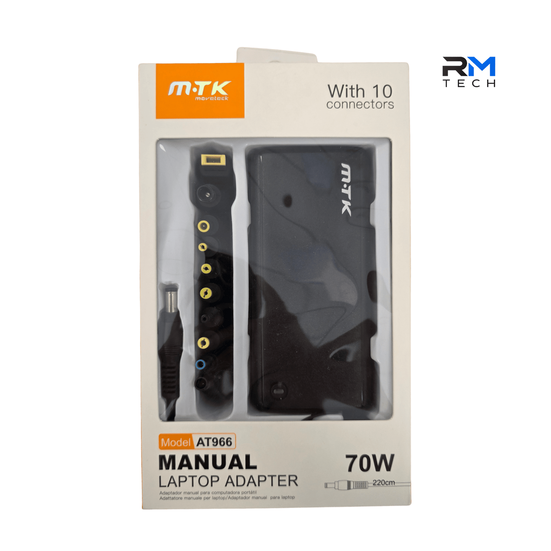 MTK AT966 70W Universal Manual Laptop Adapter with 10 Connectors