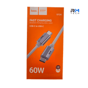 HOCO U134 USB-C to USB-C 60W Fast Charging Braided Cable 1.2M – PD Charging & Data Cable