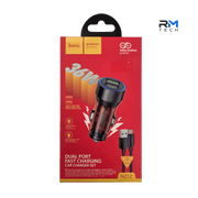 HOCO NZ12 36W Dual Port Fast Car Charger Set with Micro USB Cable
