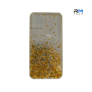 Glitter Clear Case for iPhone 12 Pro – Gold Sparkle Shockproof Transparent Cover