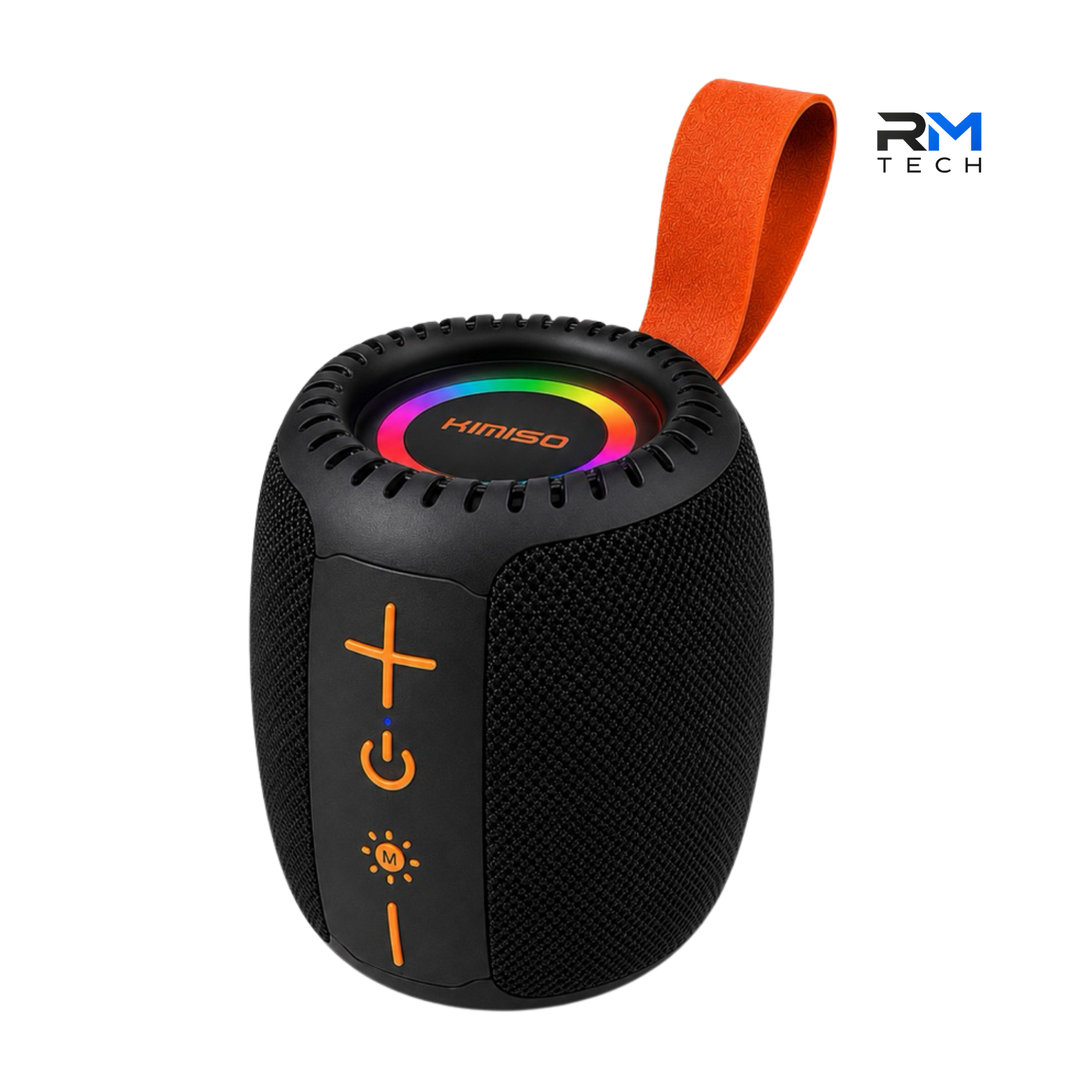Kimiso KMS-335 Portable Bluetooth Speaker 8W with RGB LED Lights & IPX5 Water Resistance – Black