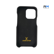 Luxury Leather Card Holder Case for iPhone 13 Pro – Black Premium Protective Cover