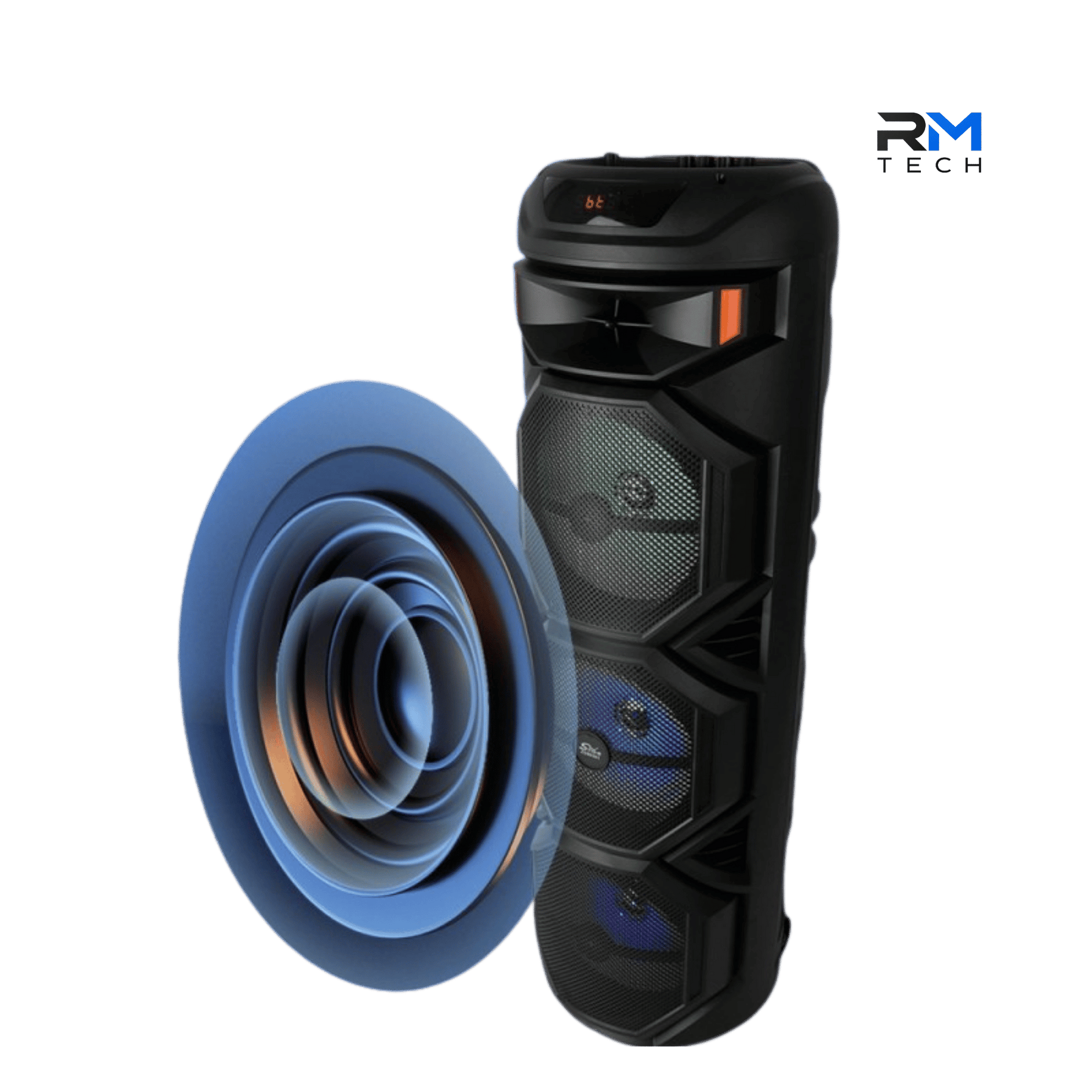 SING-E ZQS8301 Portable Bluetooth Party Speaker – Triple 8" Drivers, Wireless Microphone & RGB LED Lights