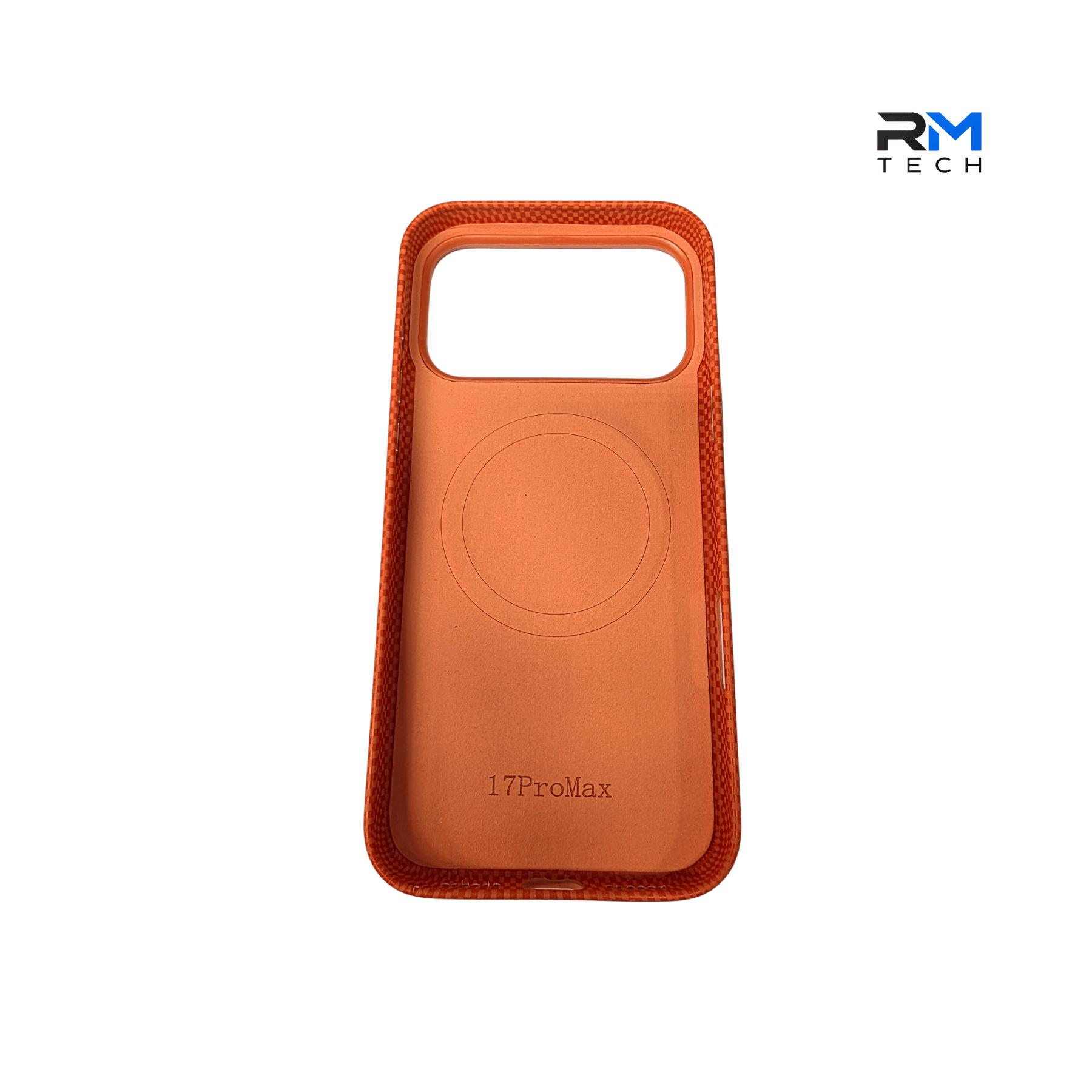 Premium Orange Carbon Fiber Magnetic Case for iPhone 17 Pro Max – Slim Shockproof Protective Cover