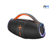 SING-E ZQS P50 Portable Bluetooth Party Speaker – 40W Wireless Stereo Speaker with RGB Lights – Black & Orange