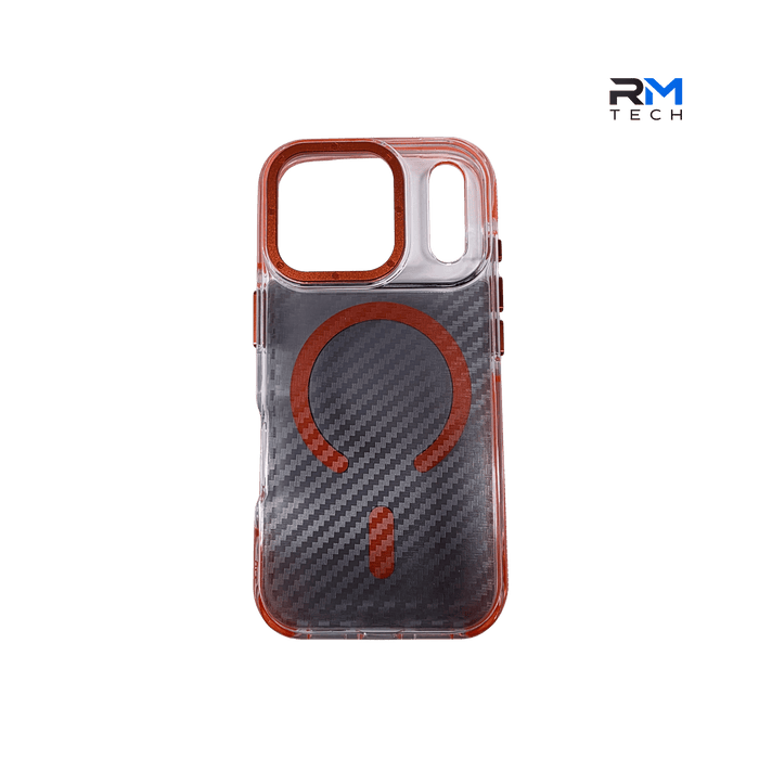 Carbon Fiber MagSafe Case for iPhone 17 Pro – Transparent Shockproof Magnetic Cover