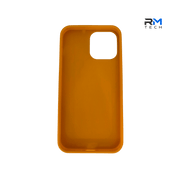 Glossy Silicone Case for iPhone 13 Pro Max – Premium Protective Phone Cover (Orange)