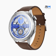 Hoco Y21 Bluetooth Smart Watch with AMOLED Display & Leather Strap