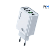 APOKIN 20W PD Fast Wall Charger – 4-Port USB & USB-C EU Charger – White