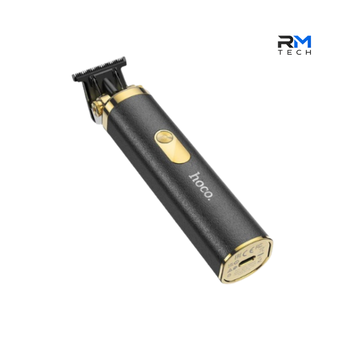 HOCO HP22 Professional Cordless Hair Clipper & Beard Trimmer – Adjustable T-Blade – USB Rechargeable – Black & Gold