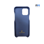 Luxury Leather Card Holder Case for iPhone 13 Pro Max – Premium Protective Wallet Cover (Blue)