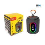 SING-E ZQS-P6 Portable Bluetooth Speaker 5W with RGB LED Lights & IPX4 Water Resistance – Black