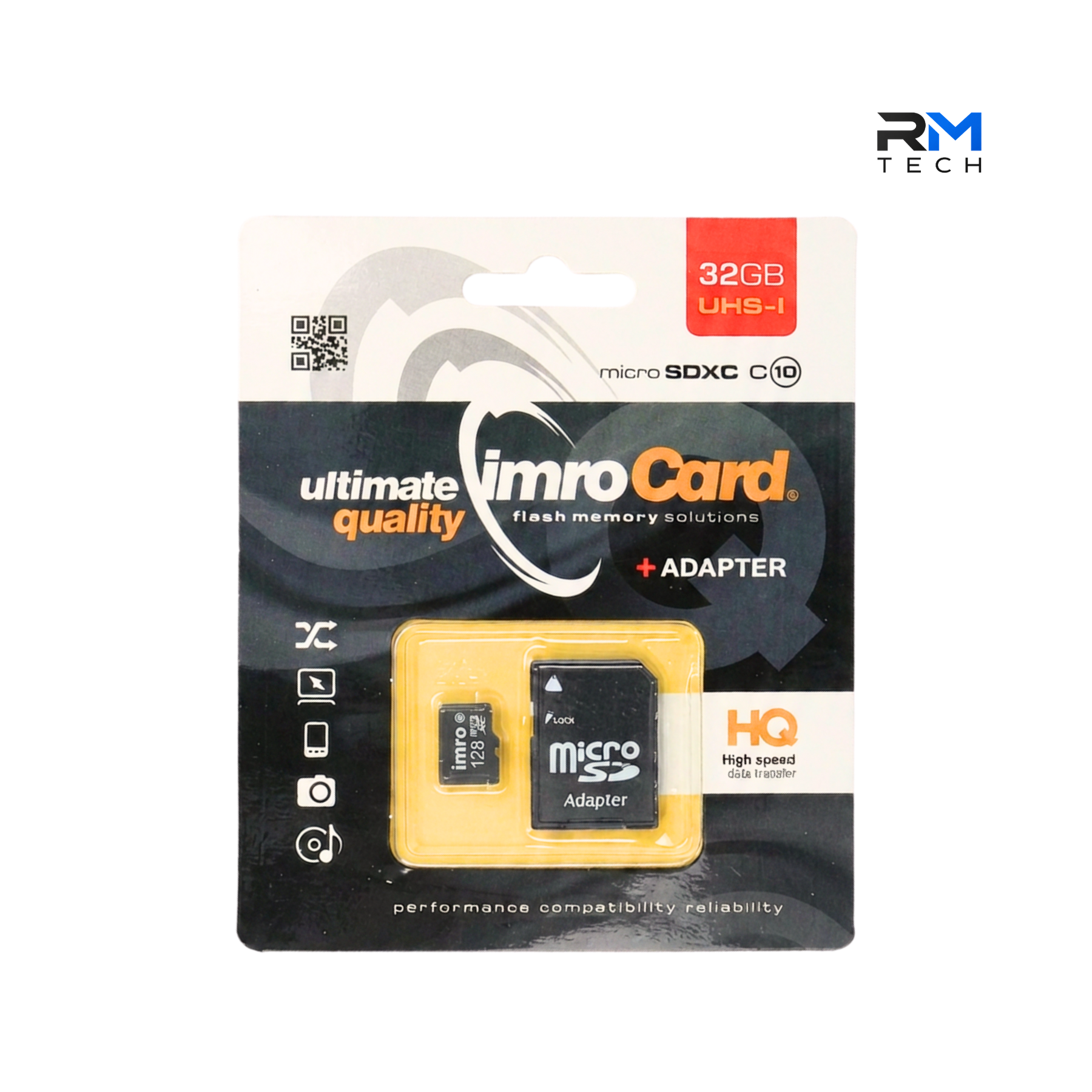 ImroCard 64GB microSDXC Memory Card with SD Adapter – UHS-I Class 10 High-Speed Storage