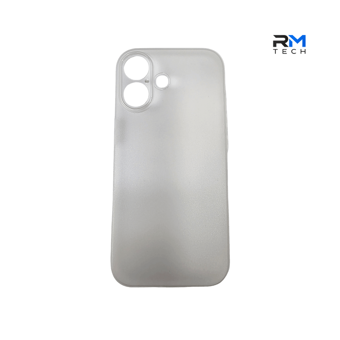 Frosted White Silicone Case for iPhone 17 – Slim Shockproof Protective Cover