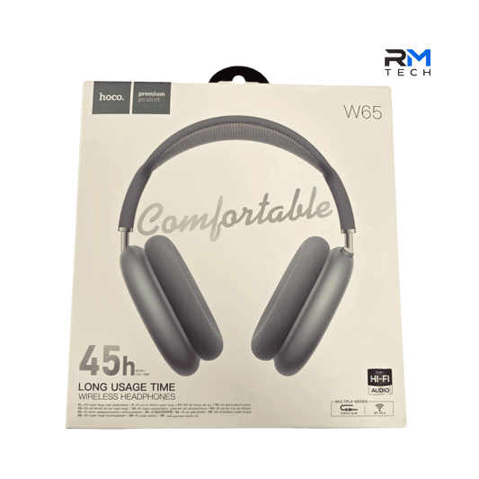 HOCO W65 Wireless Bluetooth Headphones – 45 Hours Playtime | Beige