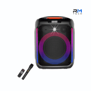 SING-E ZQS6170 Portable Bluetooth Party Speaker – 6.5" Subwoofer, Wireless Microphone, RGB LED Lights & Remote