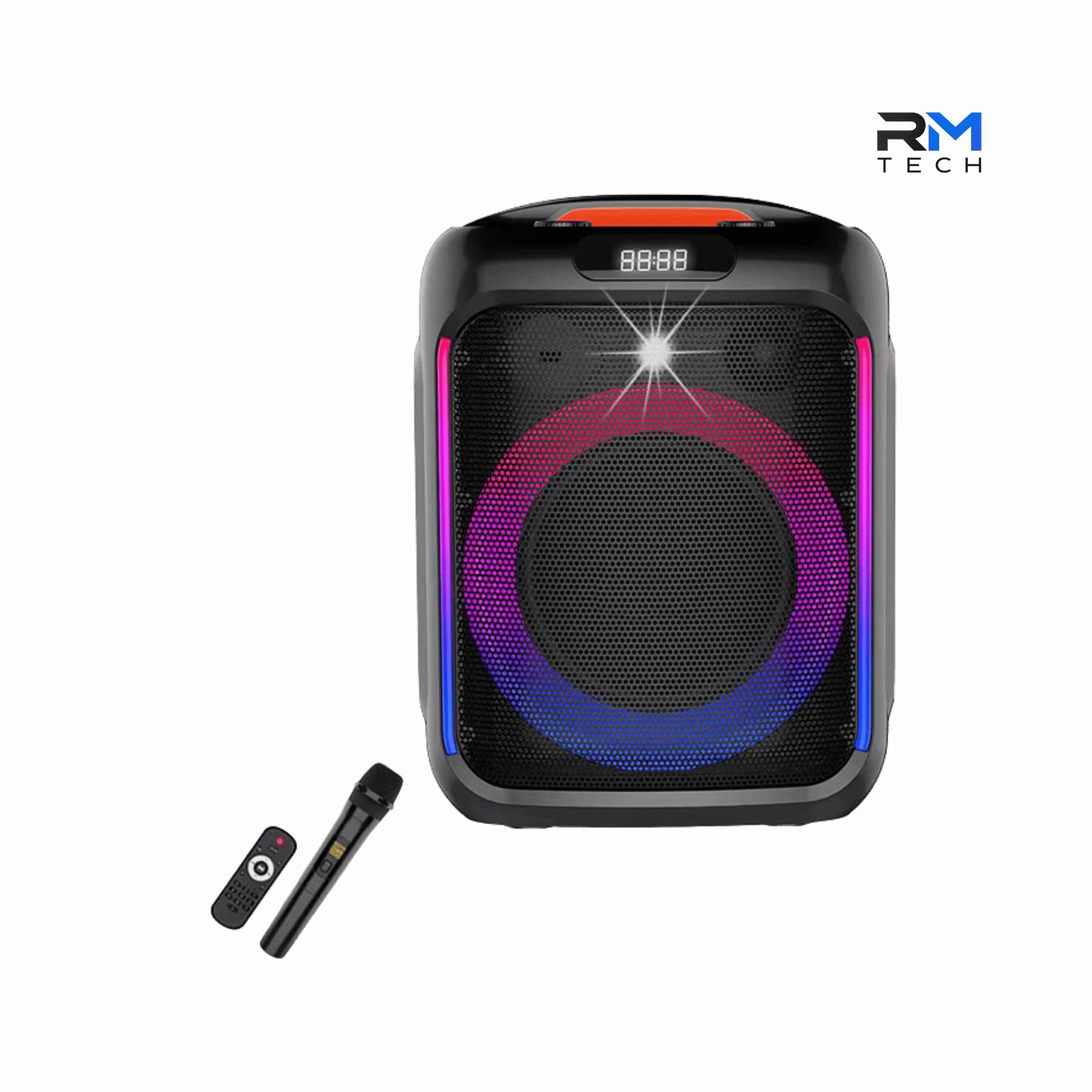 SING-E ZQS6170 Portable Bluetooth Party Speaker – 6.5" Subwoofer, Wireless Microphone, RGB LED Lights & Remote