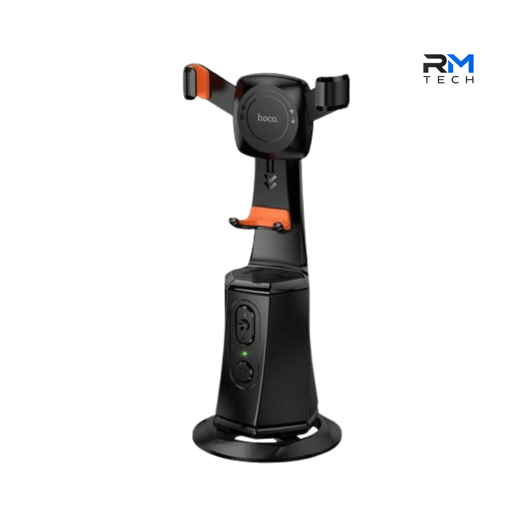 HOCO K26 Auto Face Tracking Phone Holder with 360° Rotation & Gesture Control – Black