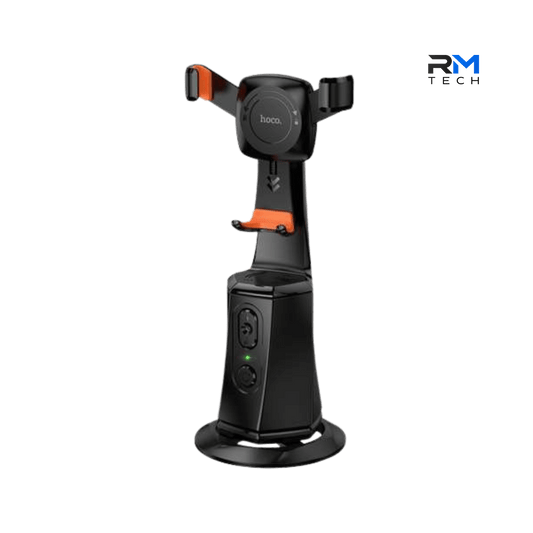HOCO K26 Auto Face Tracking Phone Holder with 360° Rotation & Gesture Control – Black