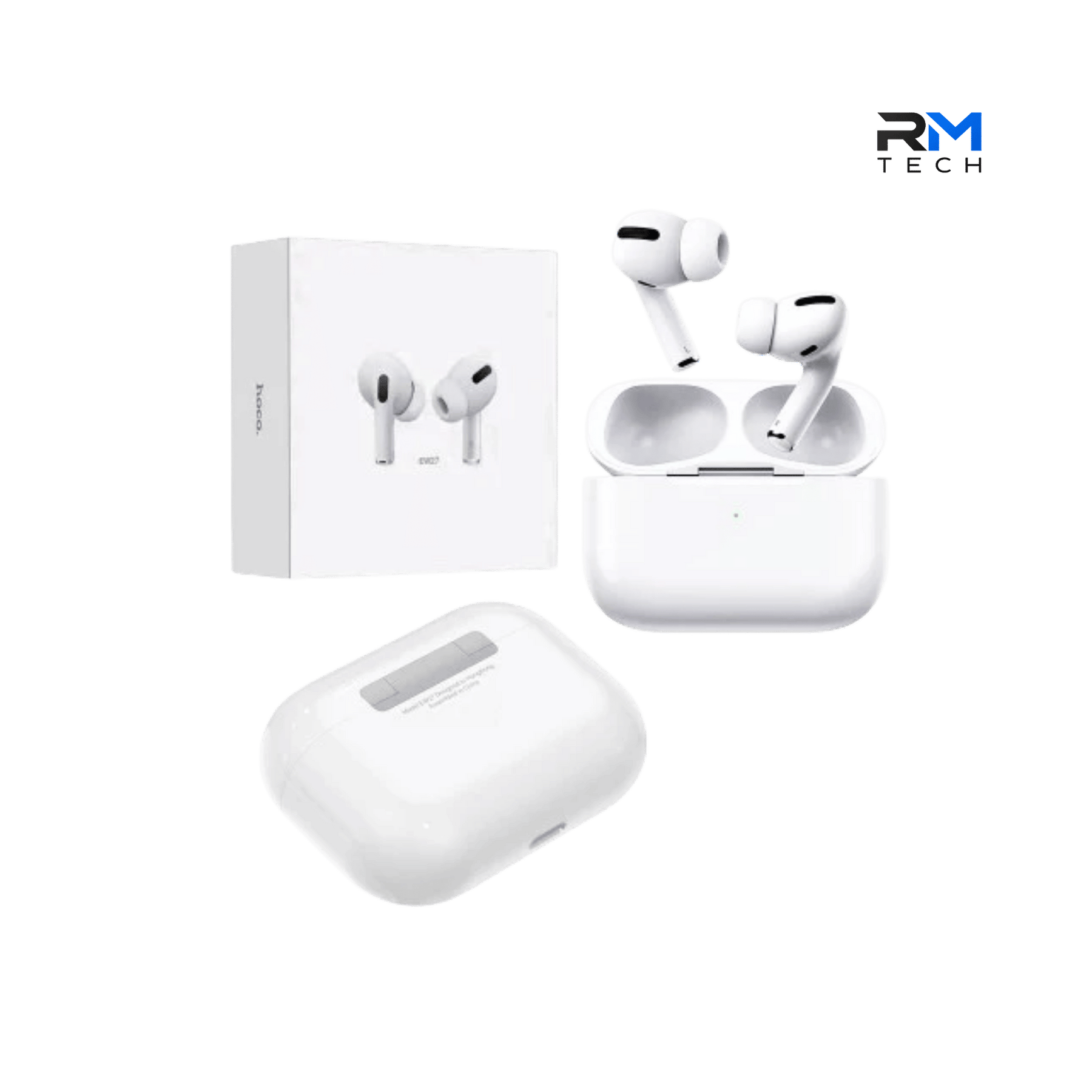 HOCO EW27 ANC True Wireless Bluetooth Earbuds with USB-C Charging Case – White