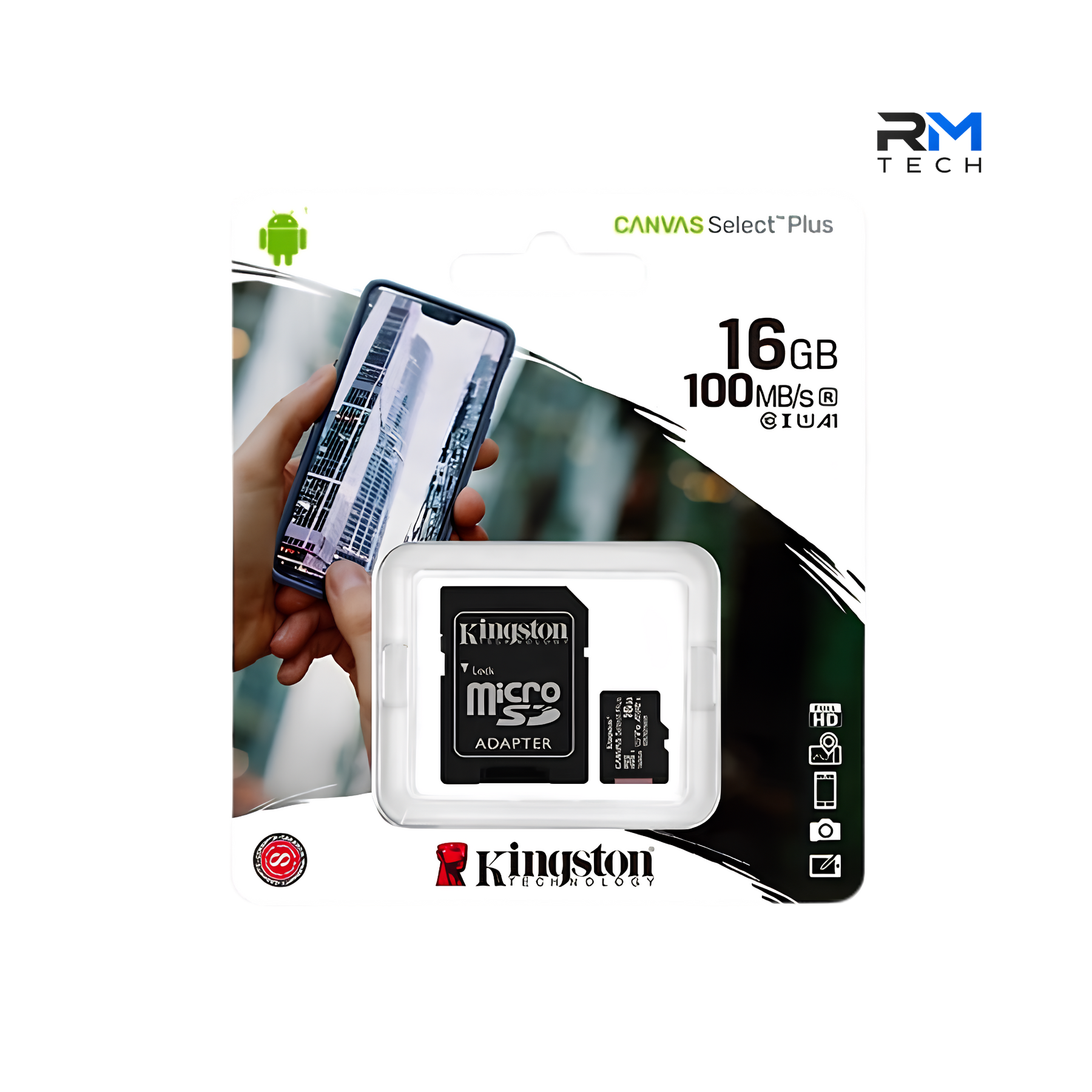 Kingston Canvas Select Plus 128GB microSDXC Memory Card with SD Adapter – UHS-I U1 A1 – 100MB/s