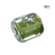 HOCO EW55 Spinner Cyberpunk True Wireless Bluetooth Earbuds with Transparent Charging Case – White / Gold / Green