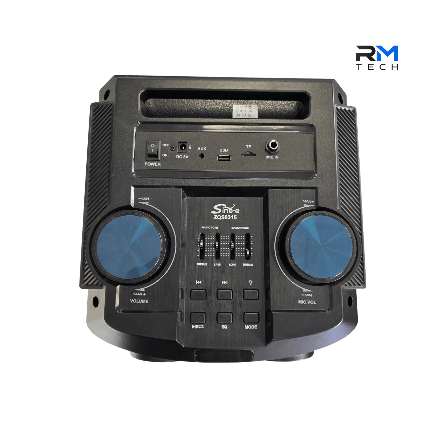Sing-e ZQS8315 Bluetooth Party Tower Speaker with RGB LED Lights & Wireless Microphone