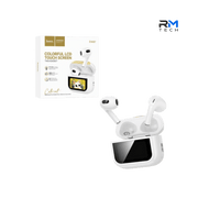HOCO EW87 Cat Colorful LCD Touch Screen True Wireless Bluetooth Earbuds – White