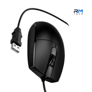 HOCO GM50 Comfortable Grip USB Wired Optical Mouse – High Precision – Black