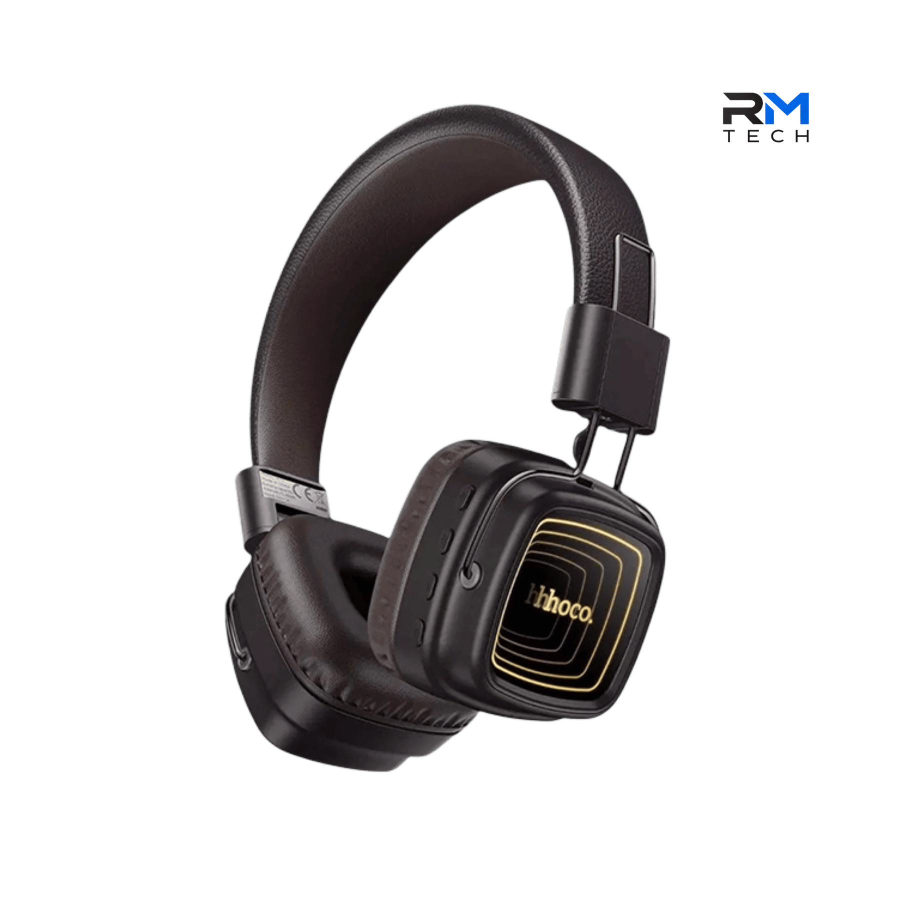 HOCO W72 Abyss Mirror Wireless Bluetooth Headphones – RGB Lighting, Bluetooth 6.0, 25-Hour Battery – Black