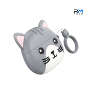 HOCO EW46 Cute Cat True Wireless Bluetooth Earbuds with Silicone Protective Case – Grey