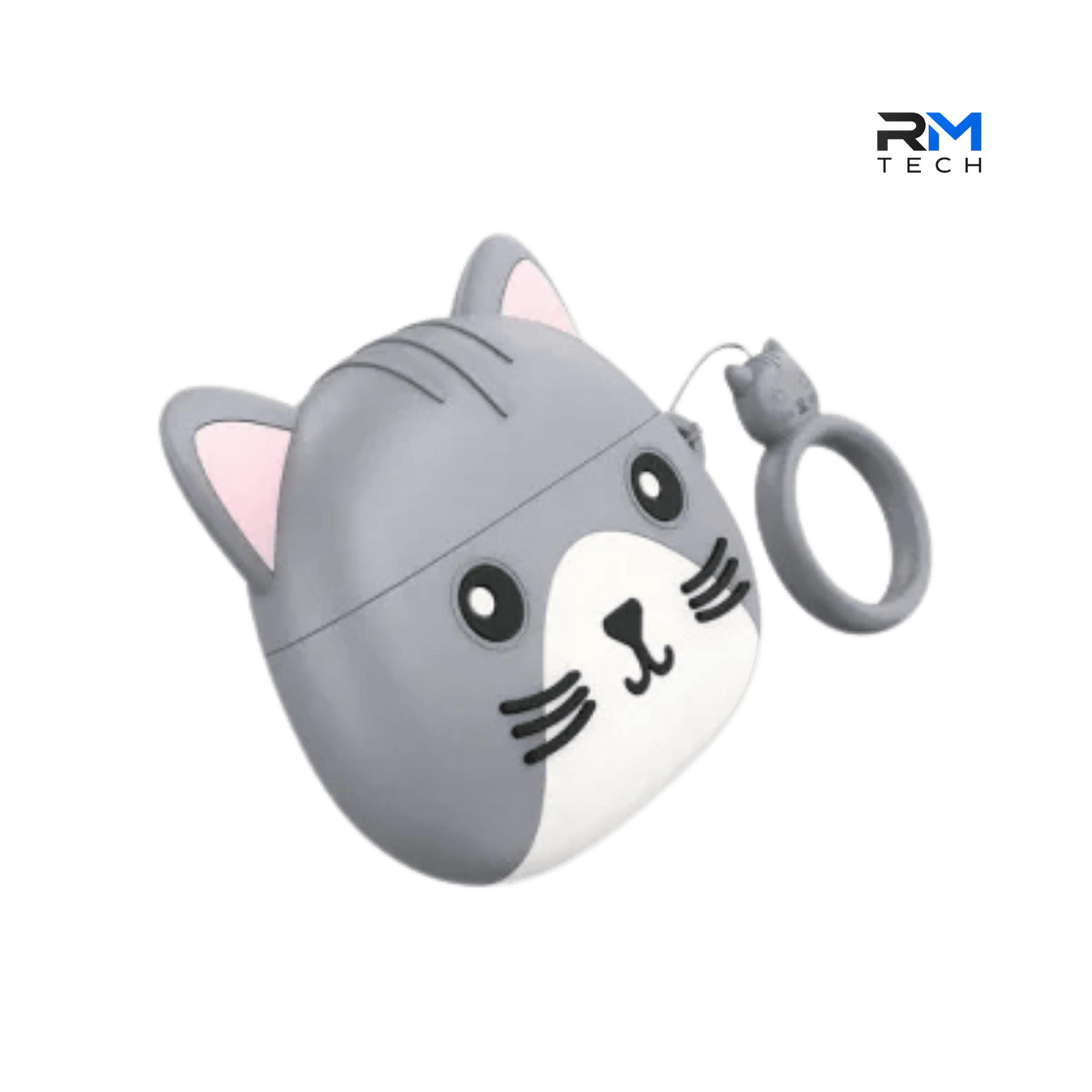 HOCO EW46 Cute Cat True Wireless Bluetooth Earbuds with Silicone Protective Case – Grey
