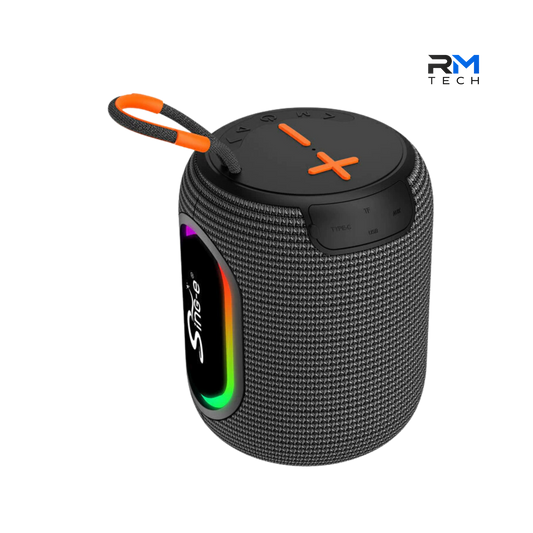 SING-E ZQS-P6 Coluna Bluetooth Portátil 5W com Luzes RGB LED e Resistência IPX4 em Preto – RM TECH
