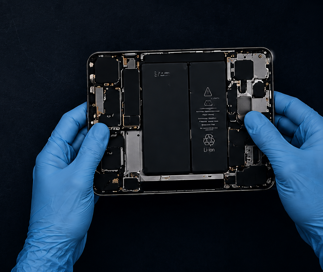 Technician repairing a mobile device
