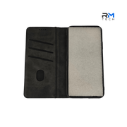 Premium Leather Wallet Case for iPhone 11 Pro Max – Black Flip Cover with Card Holder