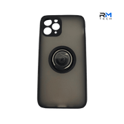 Black Shockproof Case with Magnetic Ring Stand for iPhone 11 Pro