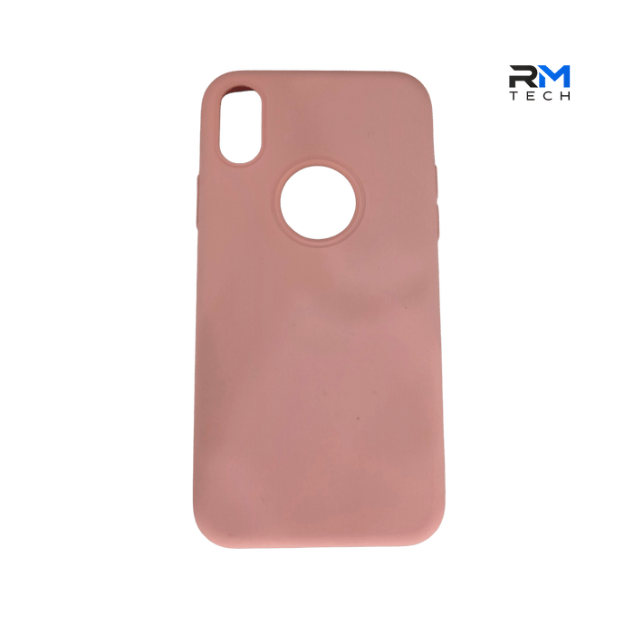 Pink Silicone Case for iPhone XS | Soft Shockproof Protective Cover