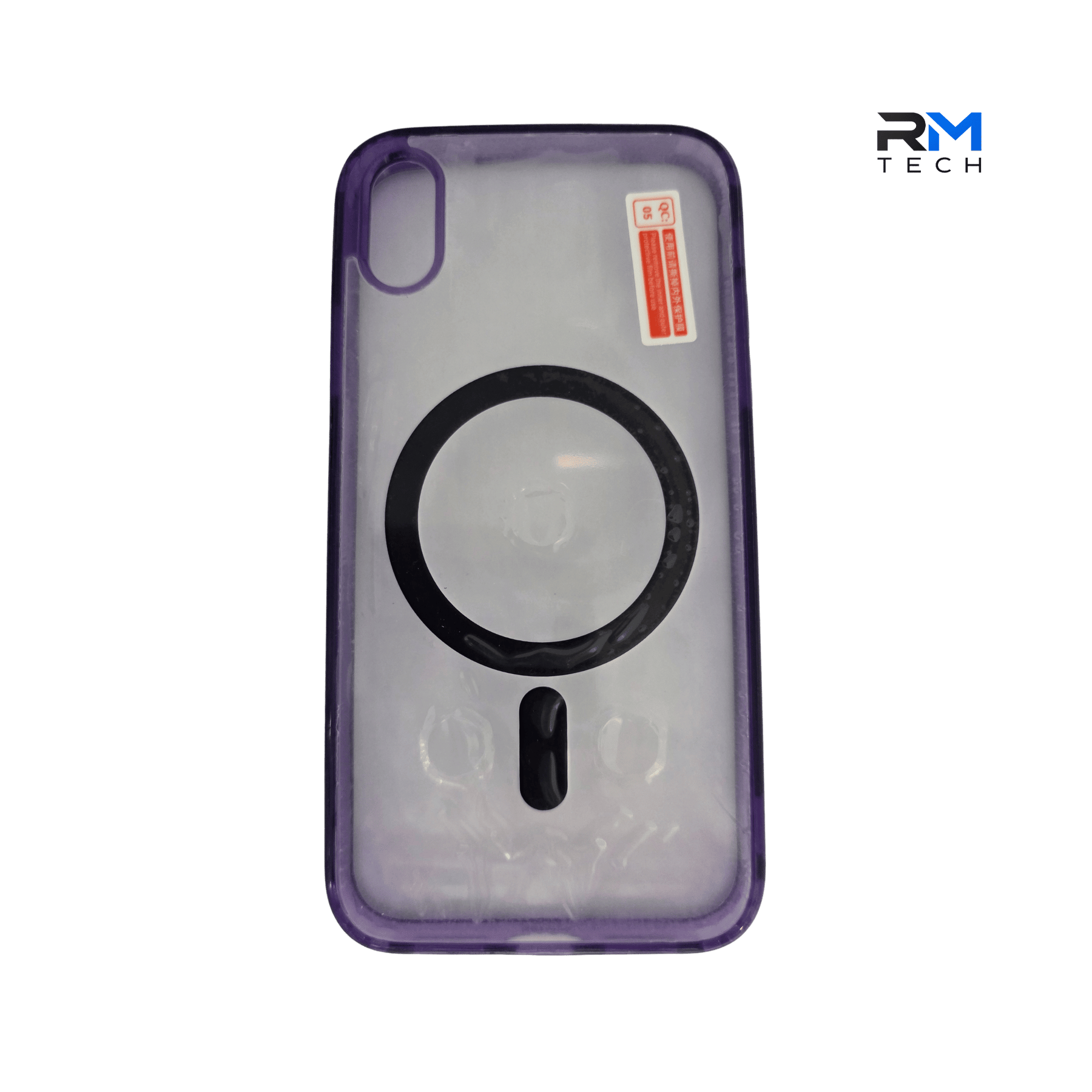MagSafe Compatible Clear Purple Case for iPhone XR | Shockproof Transparent Protective Cover