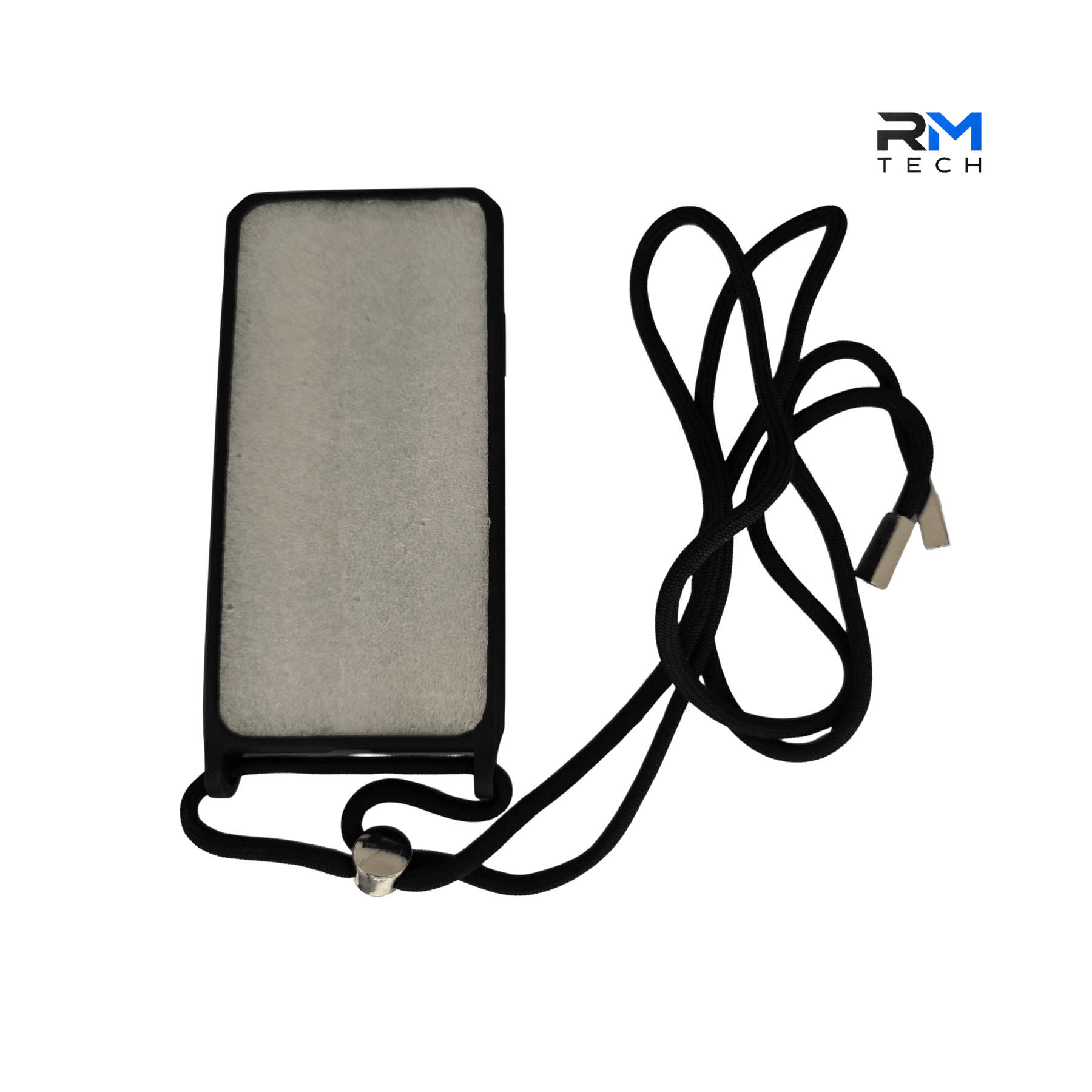 Black Silicone Case with Lanyard for iPhone XS | Soft Shockproof Protective Cover