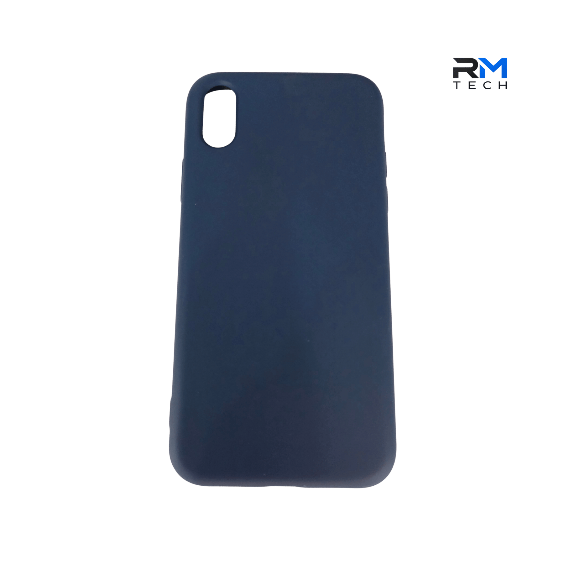 Navy Blue Silicone Case for iPhone XS | Soft Shockproof Protective Cover