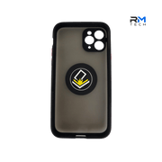 Black Shockproof Case with Magnetic Ring Stand for iPhone 11 Pro
