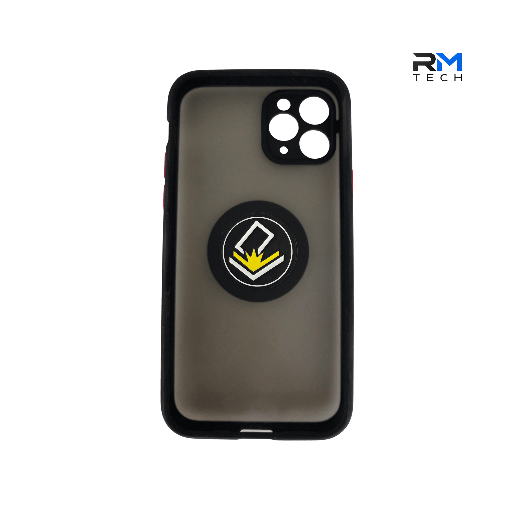 Black Shockproof Case with Magnetic Ring Stand for iPhone 11 Pro